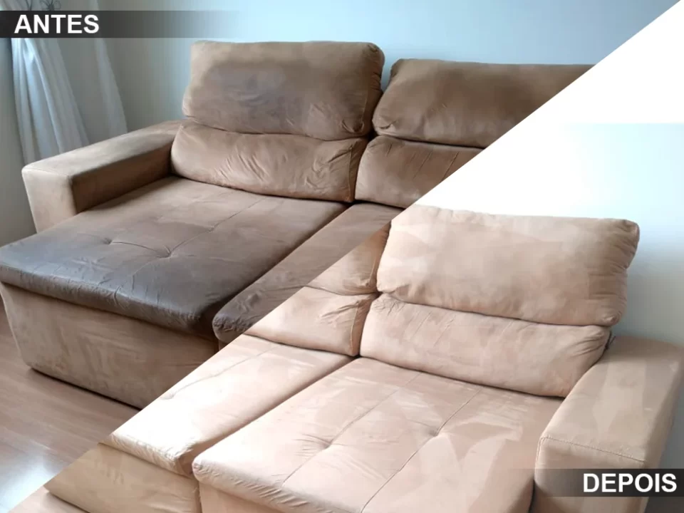 sofa limpo pela empresa boa limpeza no rj